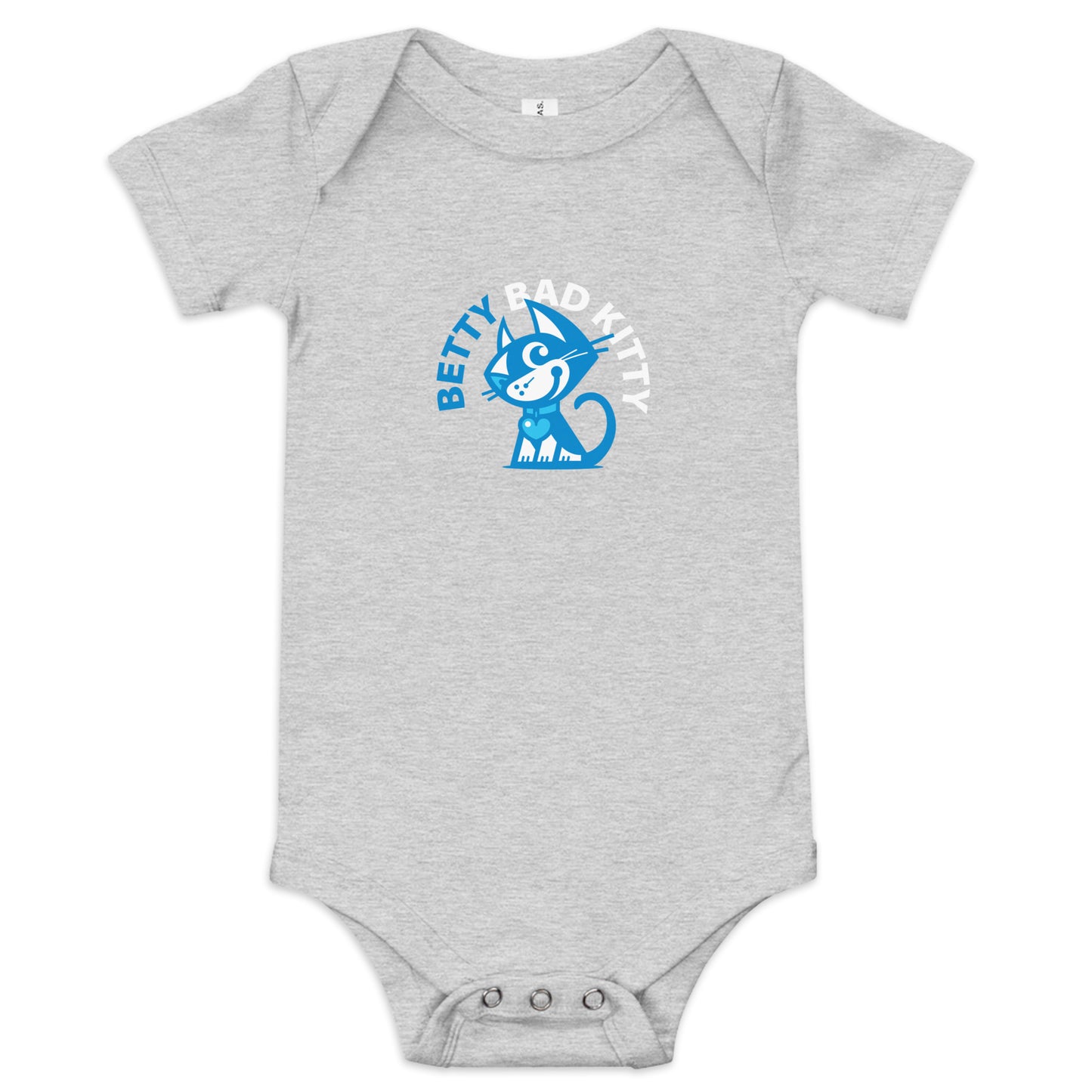 Betty Bad Kitty I . Baby Short Sleeve One Piece