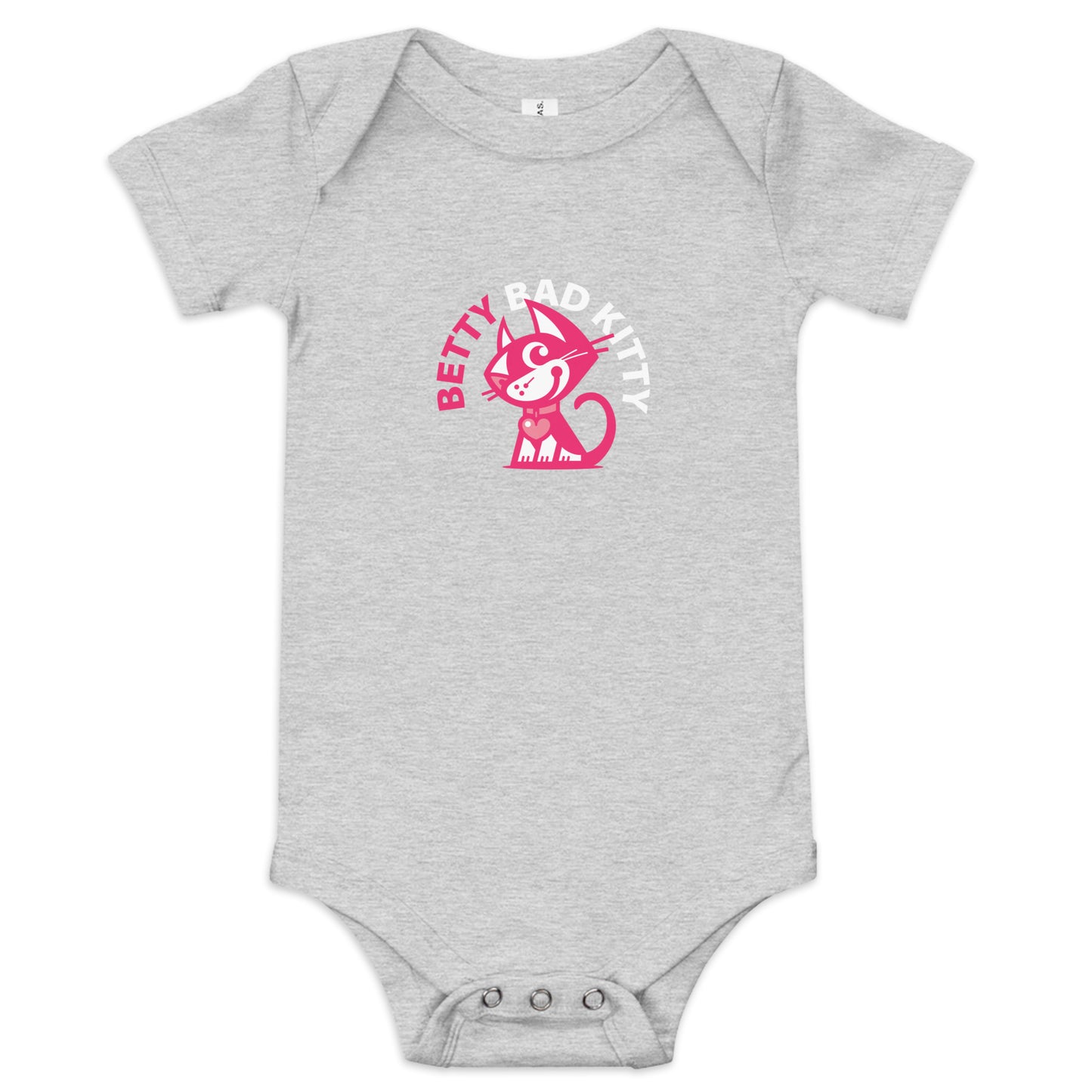 Betty Bad Kitty III . Baby Short Sleeve One Piece