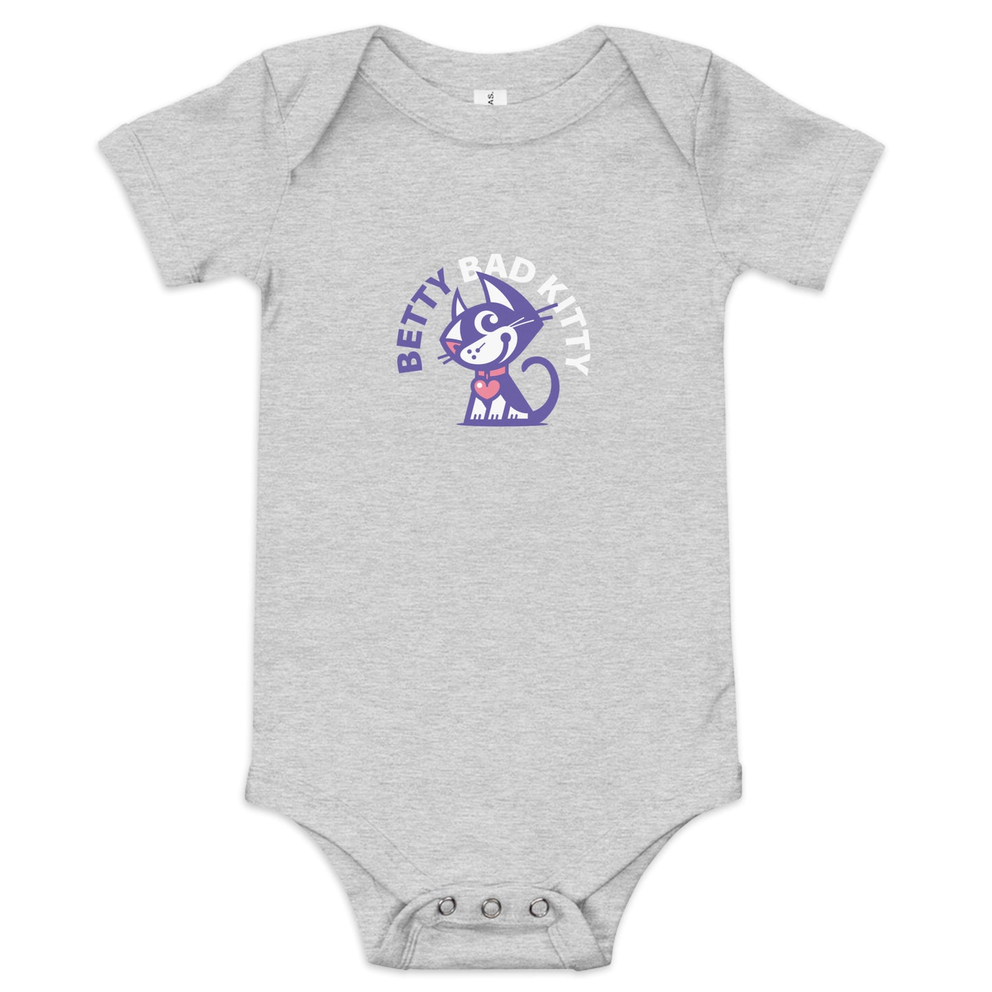 Betty Bad Kitty II . Baby Short Sleeve One Piece