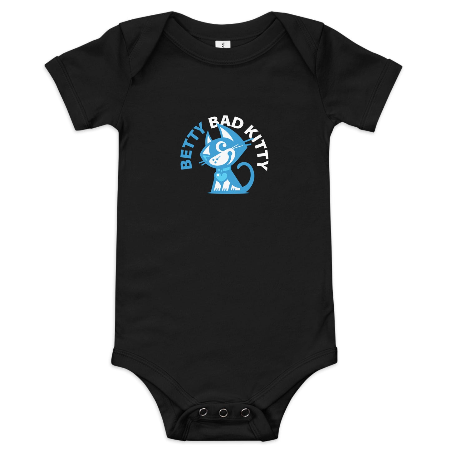 Betty Bad Kitty I . Baby Short Sleeve One Piece