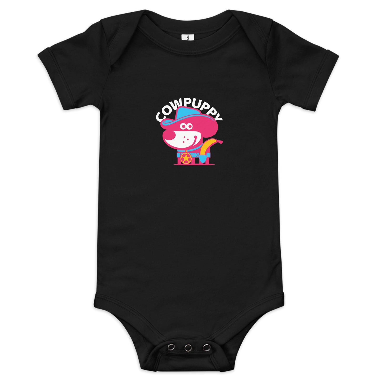 Cow Puppy III . Baby Short Sleeve One Piece