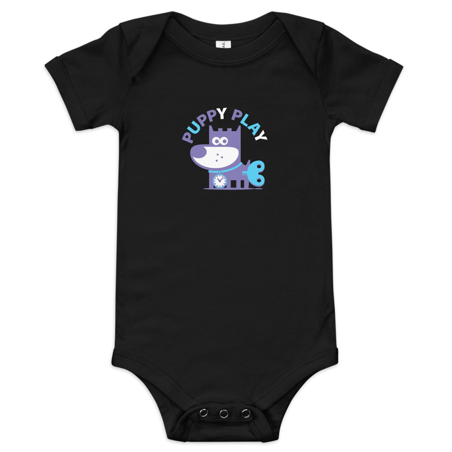 Puppy Play II . Baby Short Sleeve One Piece