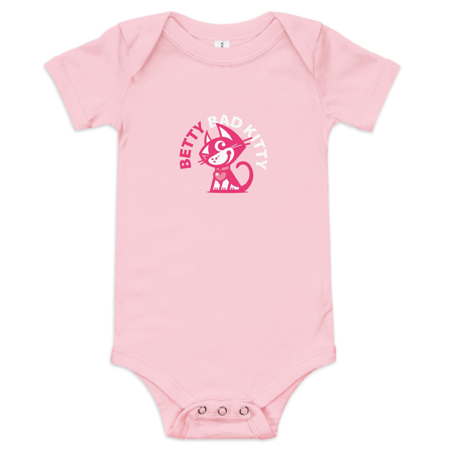 Betty Bad Kitty III . Baby Short Sleeve One Piece