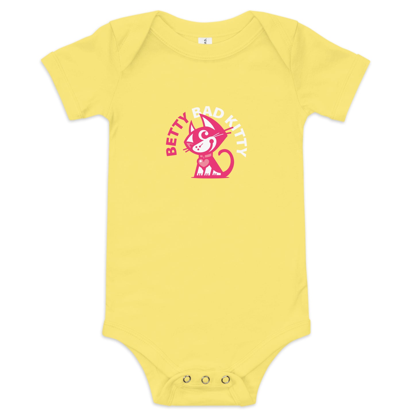 Betty Bad Kitty III . Baby Short Sleeve One Piece