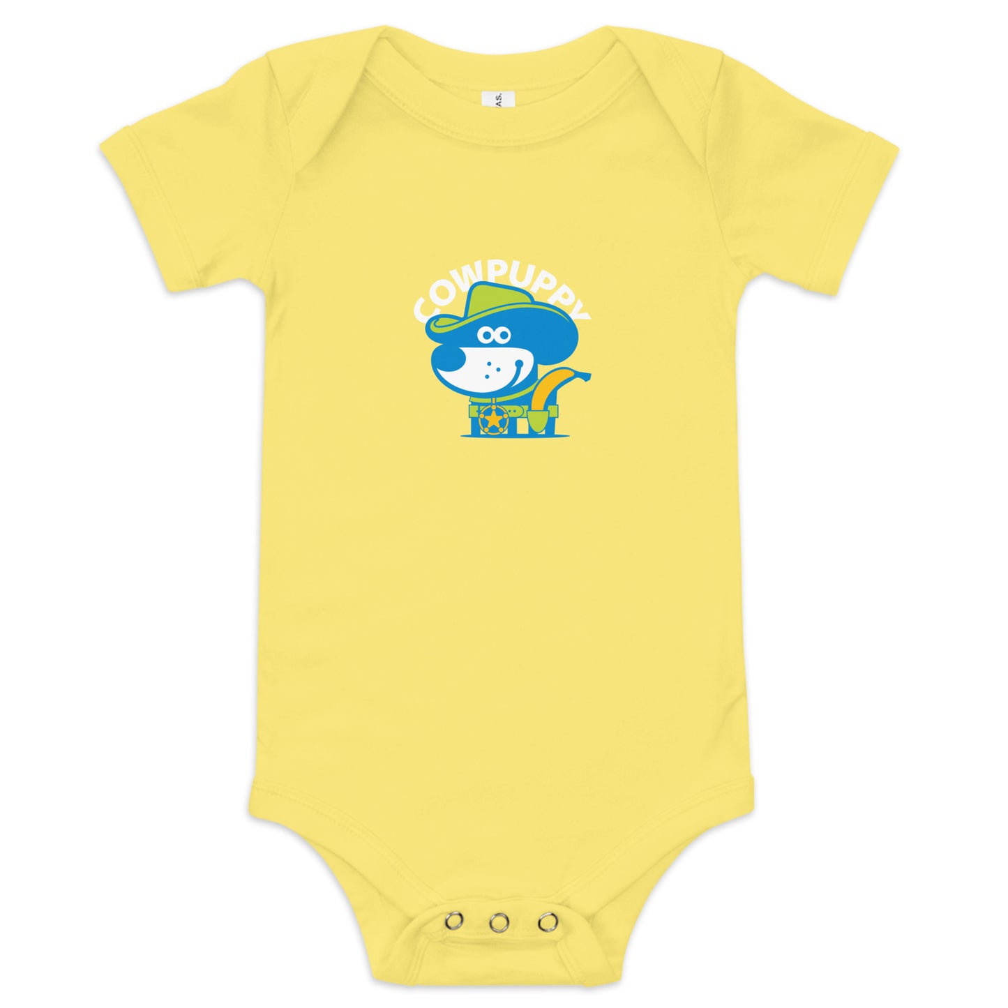 Cow Puppy I . Baby Short Sleeve One Piece