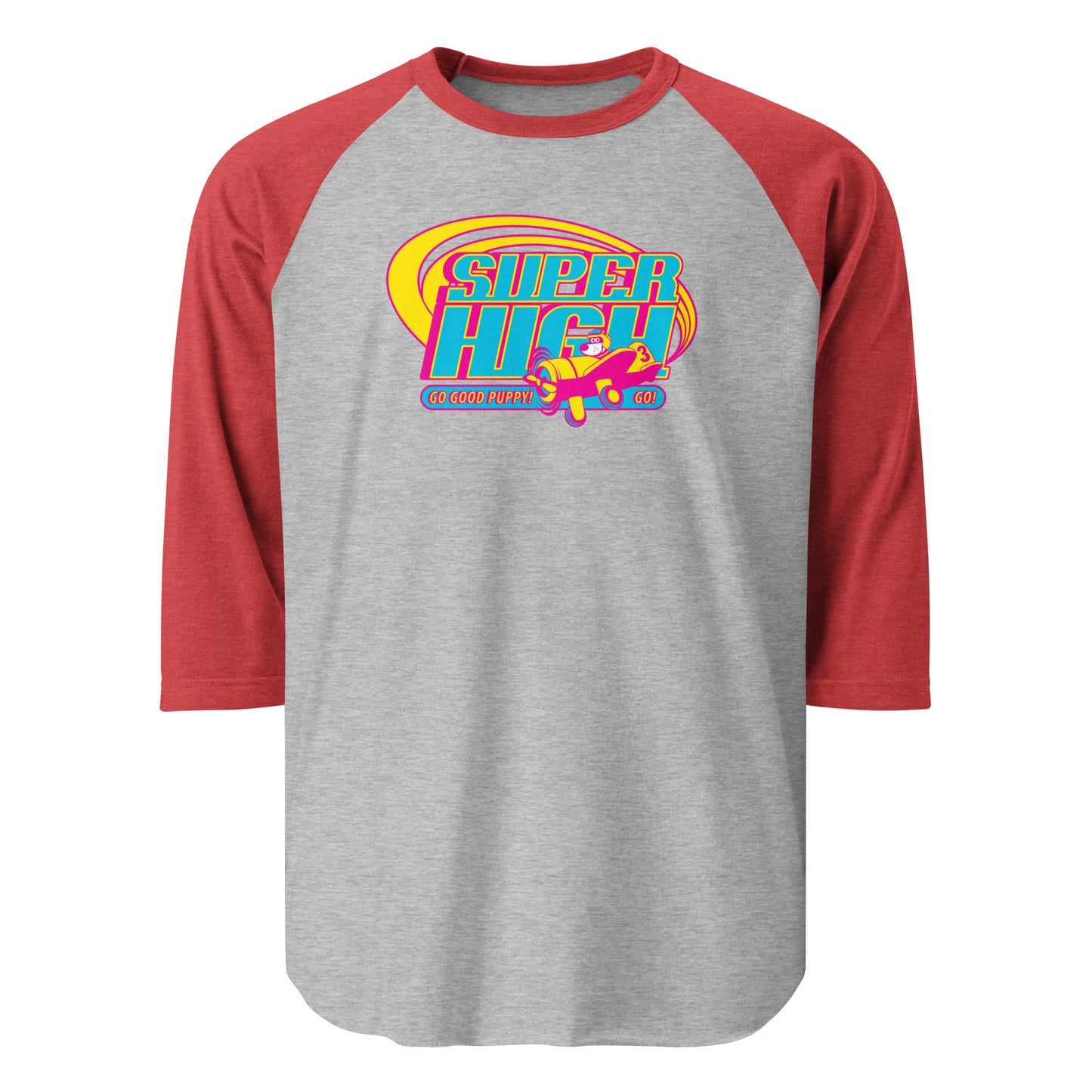 Super High . Color . 3/4 Sleeve Raglan Shirt