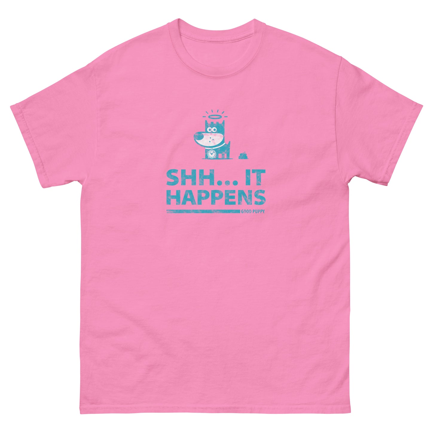 Shh...It Happens . Light Blue . Unisex Classic Tee