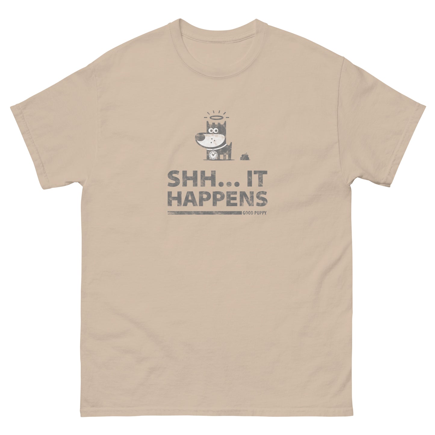 Shh...It Happens . Grey . Unisex Classic Tee