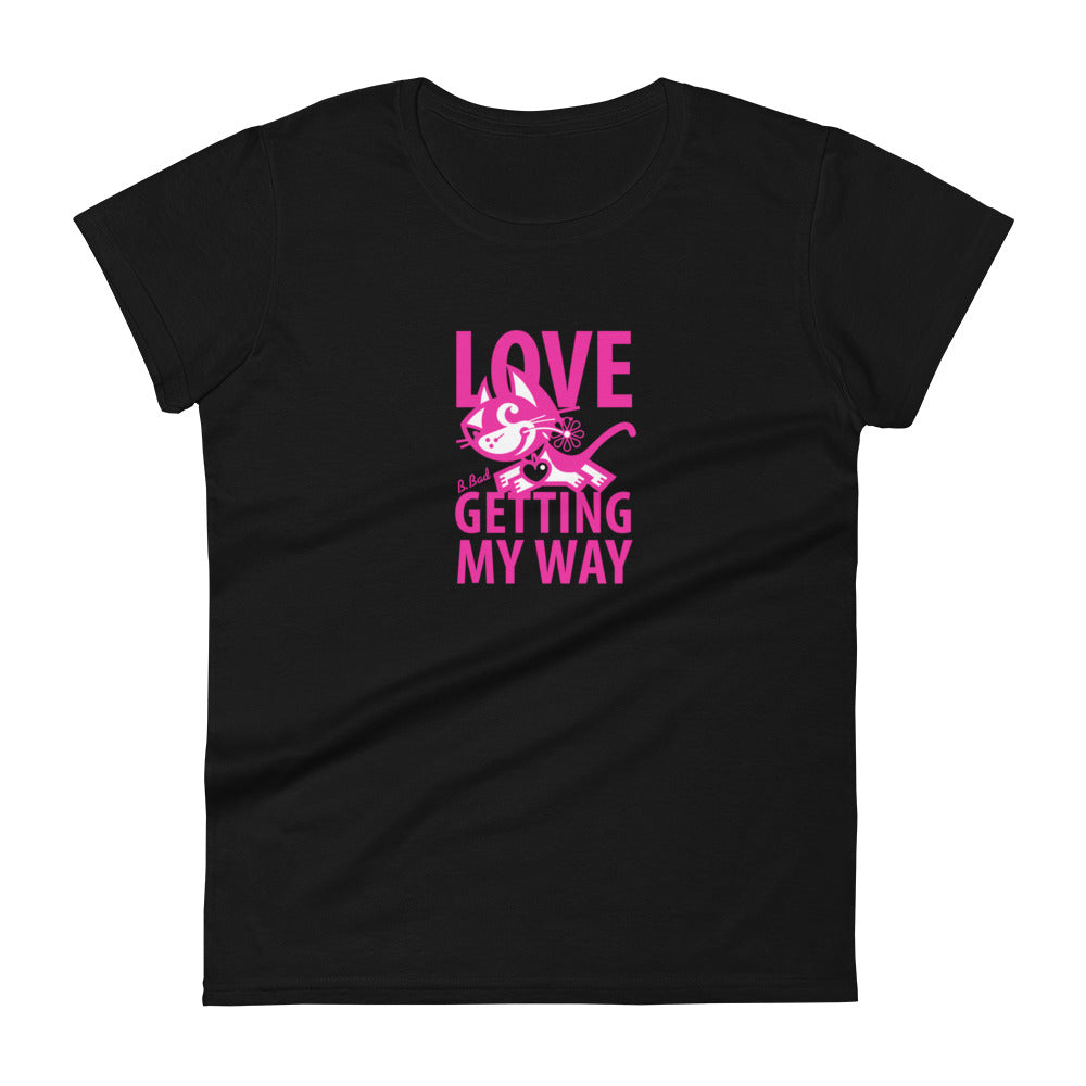 Betty Bad Kitty . Love III . Women's Short Sleeve T-Shirt