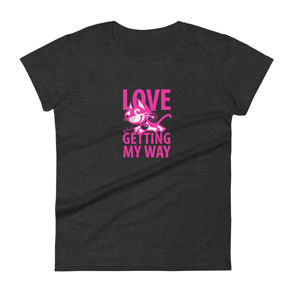 Betty Bad Kitty . Love III . Women's Short Sleeve T-Shirt