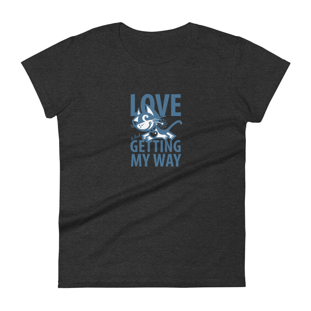 Betty Bad Kitty . Love IV . Women's Short Sleeve T-Shirt