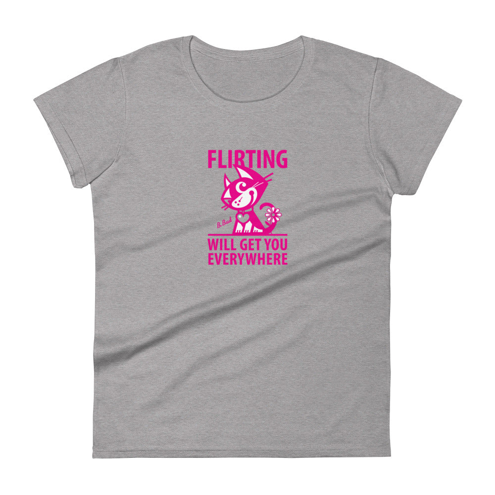 Betty Bad Kitty . Flirting III . Women's Short Sleeve T-Shirt