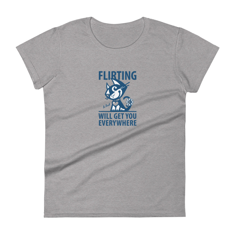 Betty Bad Kitty . Flirting IV . Women's Short Sleeve T-Shirt