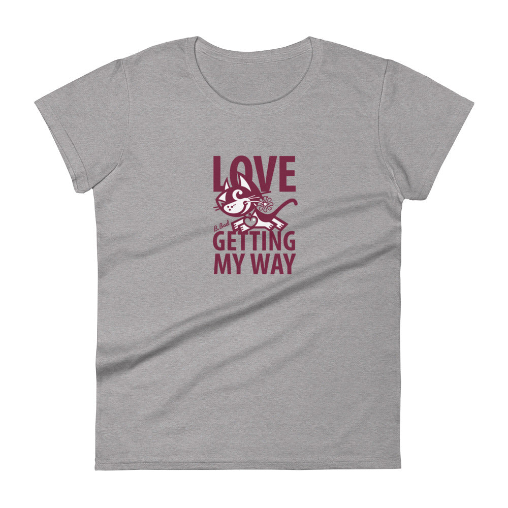 Betty Bad Kitty . Love II . Women's Short Sleeve T-Shirt