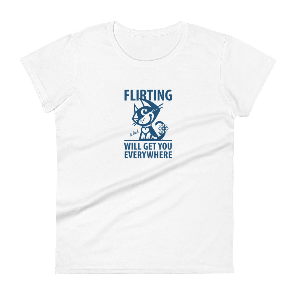 Betty Bad Kitty . Flirting IV . Women's Short Sleeve T-Shirt