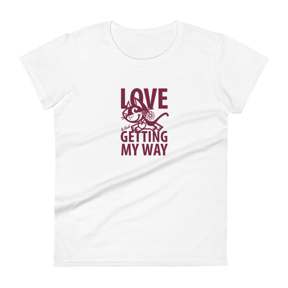 Betty Bad Kitty . Love II . Women's Short Sleeve T-Shirt
