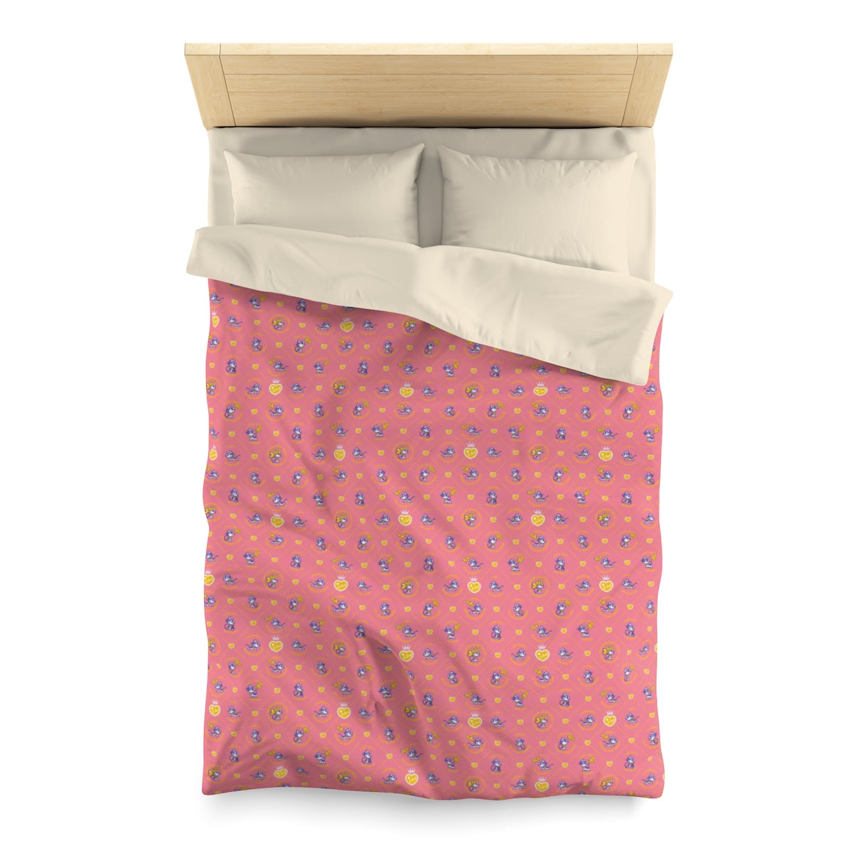 Betty Bad Kitty Pattern Pink Children's Duvet Cover