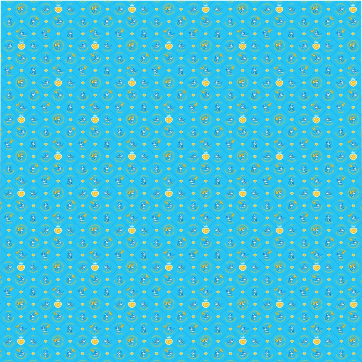 Betty Bad Kitty Pattern Blue Children's Duvet Cover