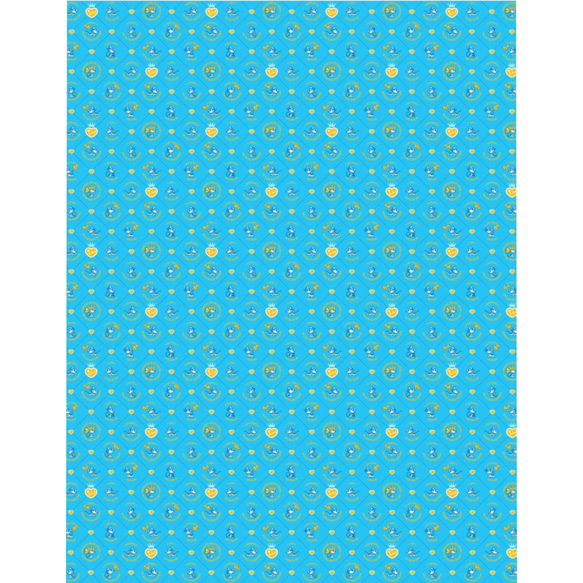 Betty Bad Kitty Pattern Blue Children's Duvet Cover