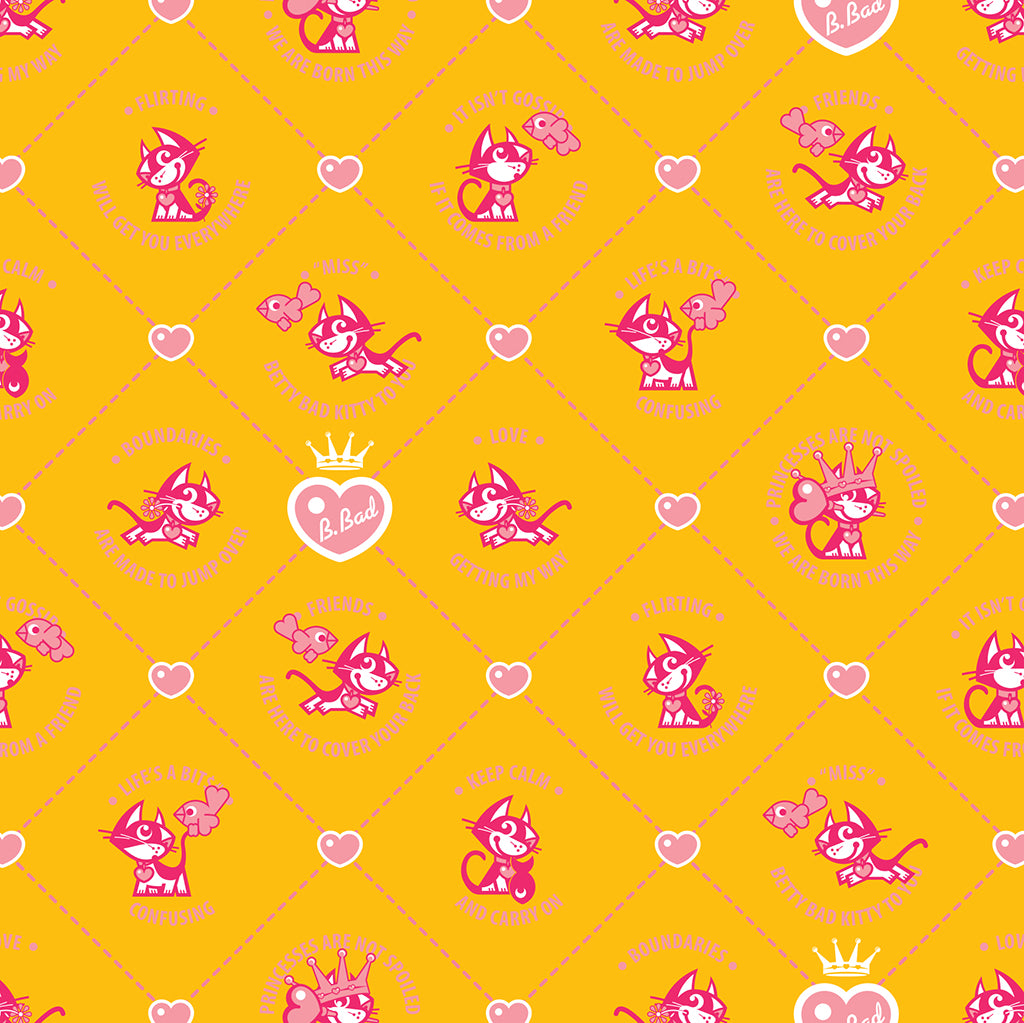 Betty Bad Kitty . Bad Philosophy III . Duvet Cover . Twin