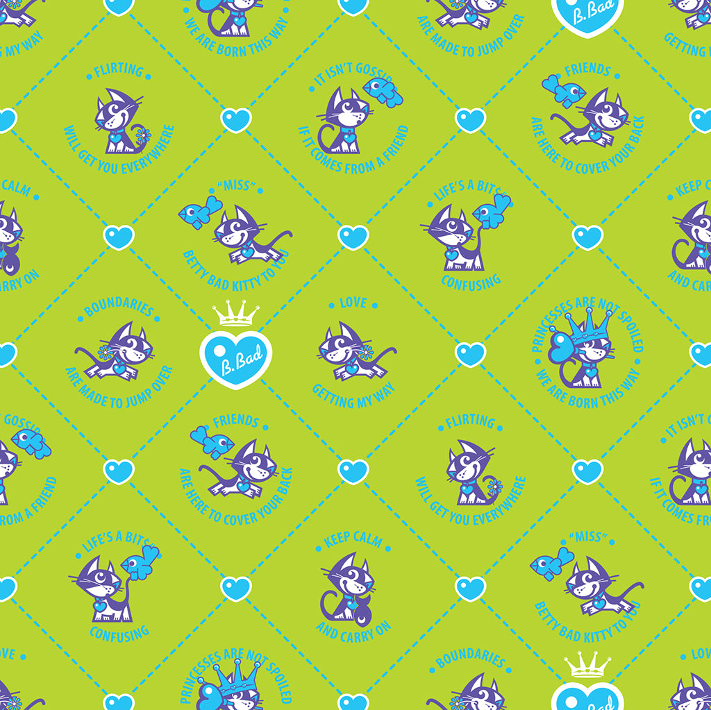 Betty Bad Kitty . Pattern II . Comforter
