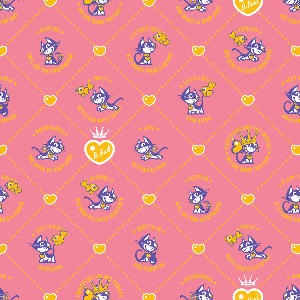 Betty Bad Kitty . Bad Philosophy IV . Pillow Sham