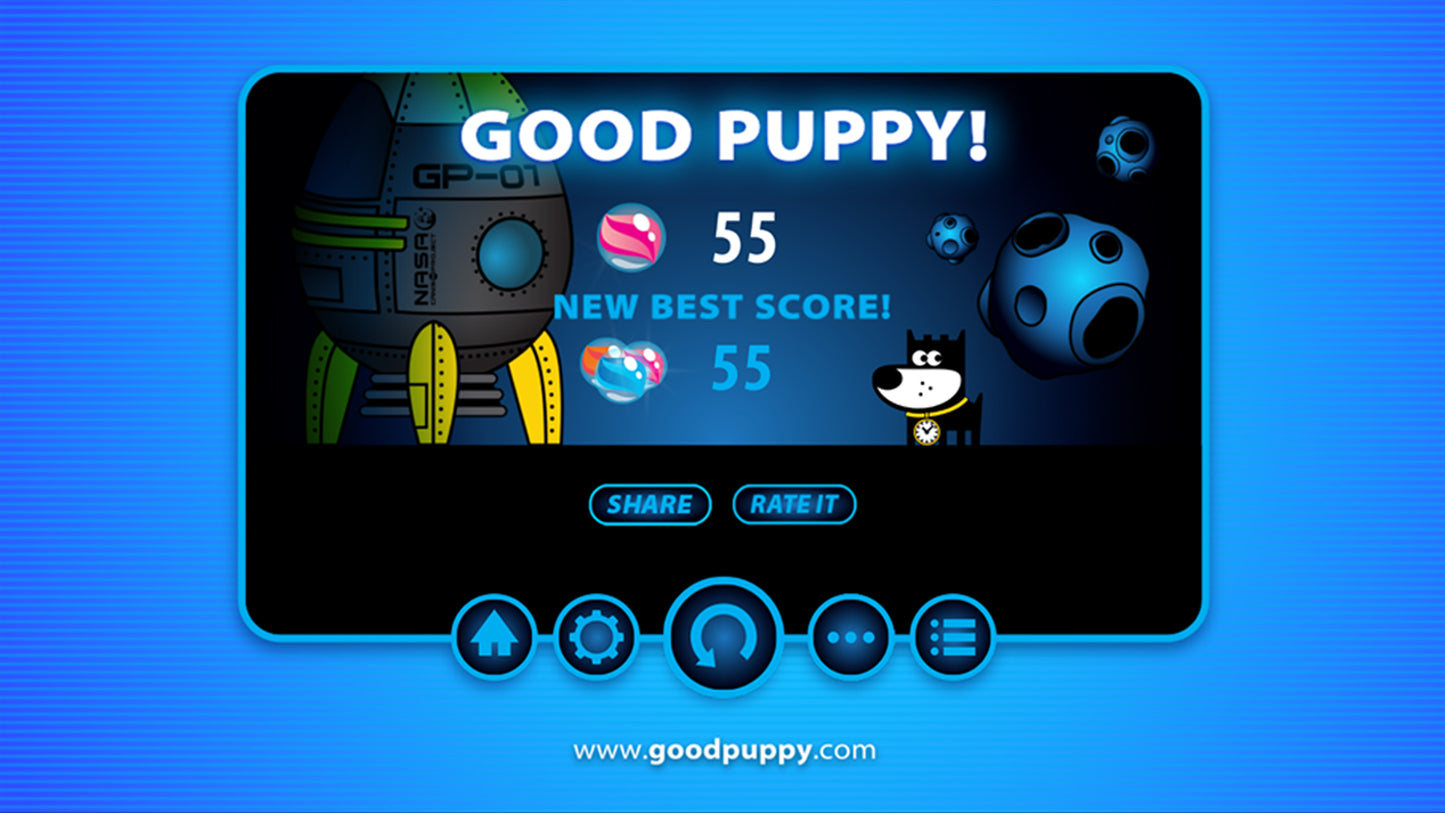 Good Puppy Space Walk . Infinite Run Game