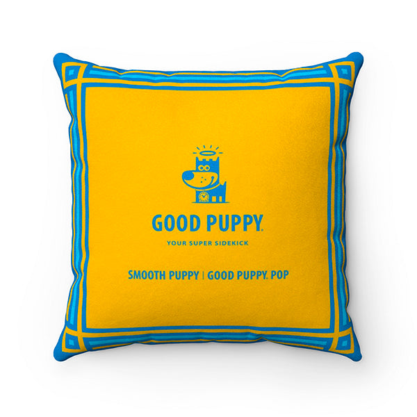 Smooth Puppy - Good Puppy Faux Suede Square Pillow Accent For Children's Bedroom