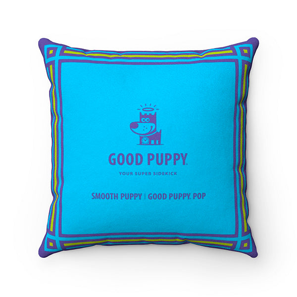 Smooth Puppy - Good Puppy Faux Suede Square Pillow Accent For Children's Bedroom