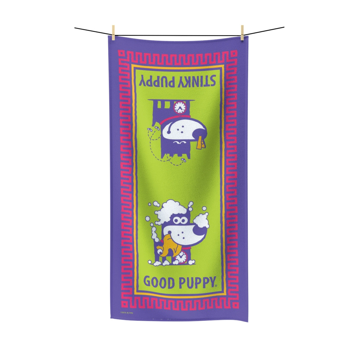 Good Puppy Bath II . Polycotton Towel
