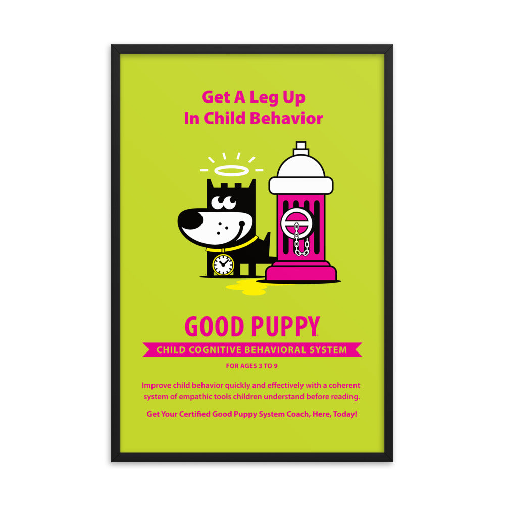 Good Puppy System Practice Promo Poster VI . Framed 24x36