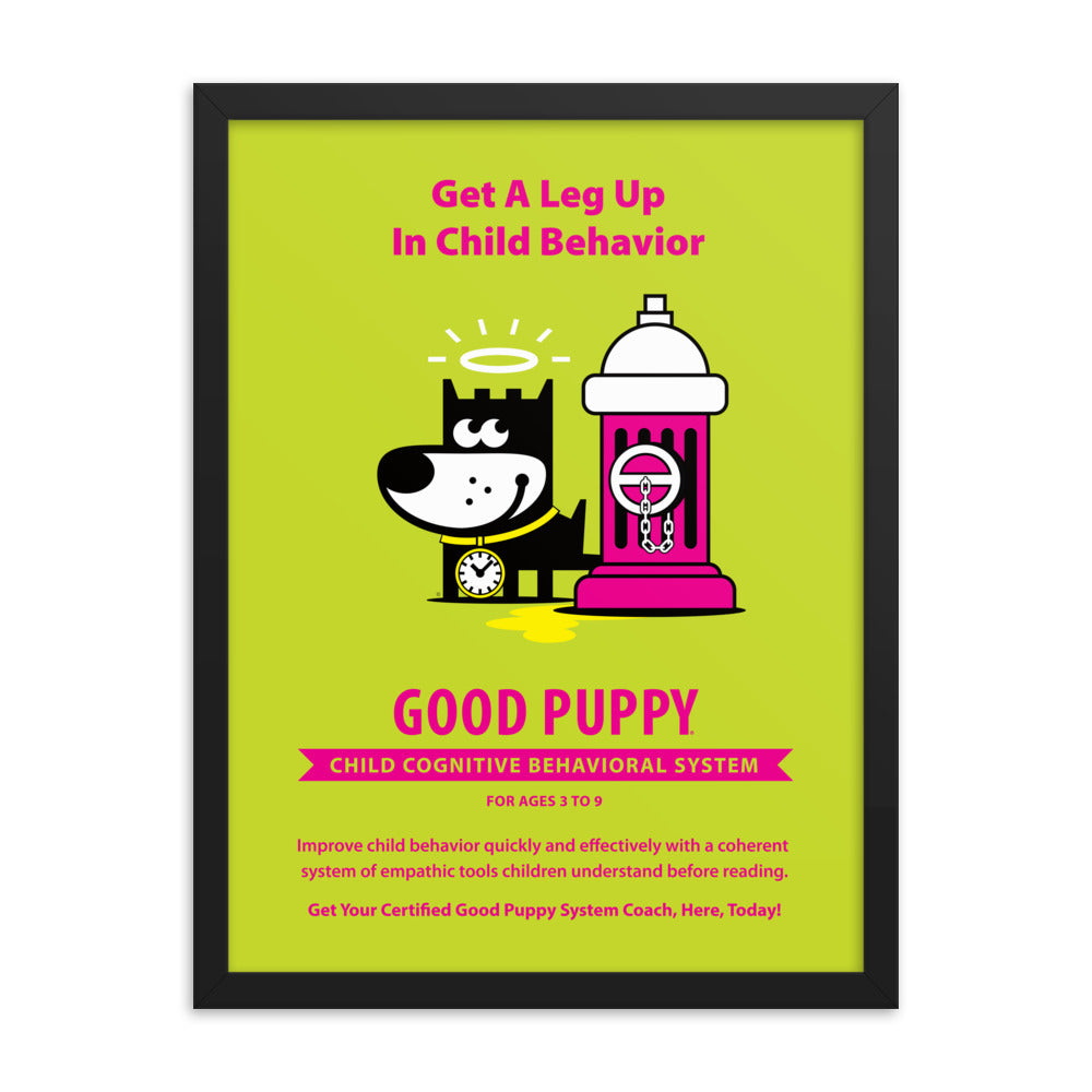Good Puppy System Practice Promo Poster VI . Framed 18x24