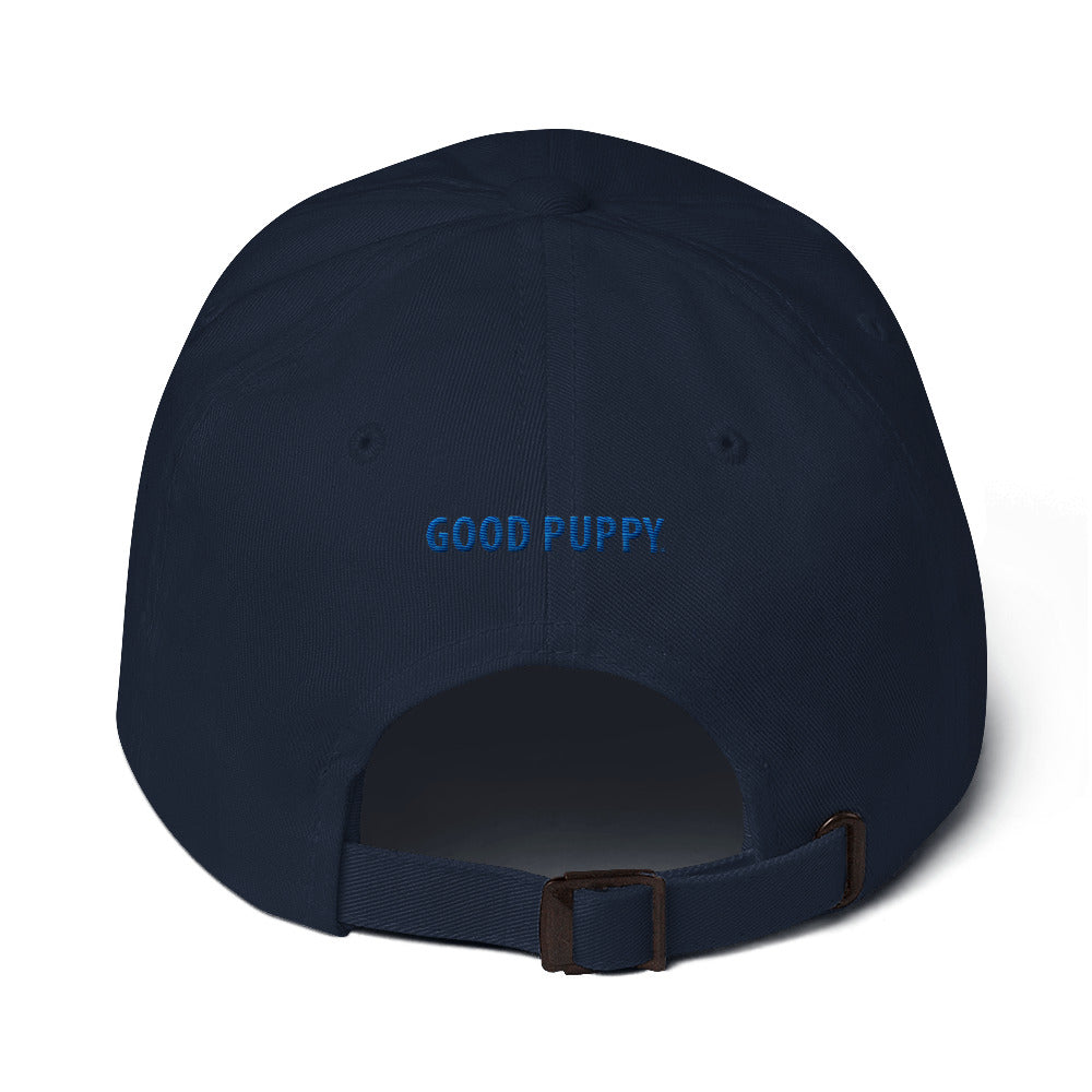 Good Puppy Logo Blue . Unstructured Baseball Cap