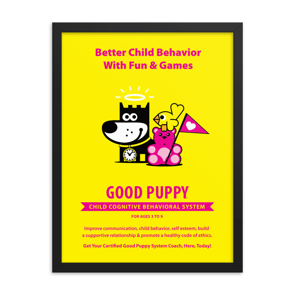 Good Puppy System Practice Promo Poster I . Framed 18x24
