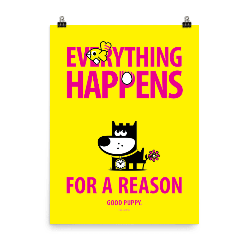 Positive Subliminals . Poster . Everything Happens For A Reason