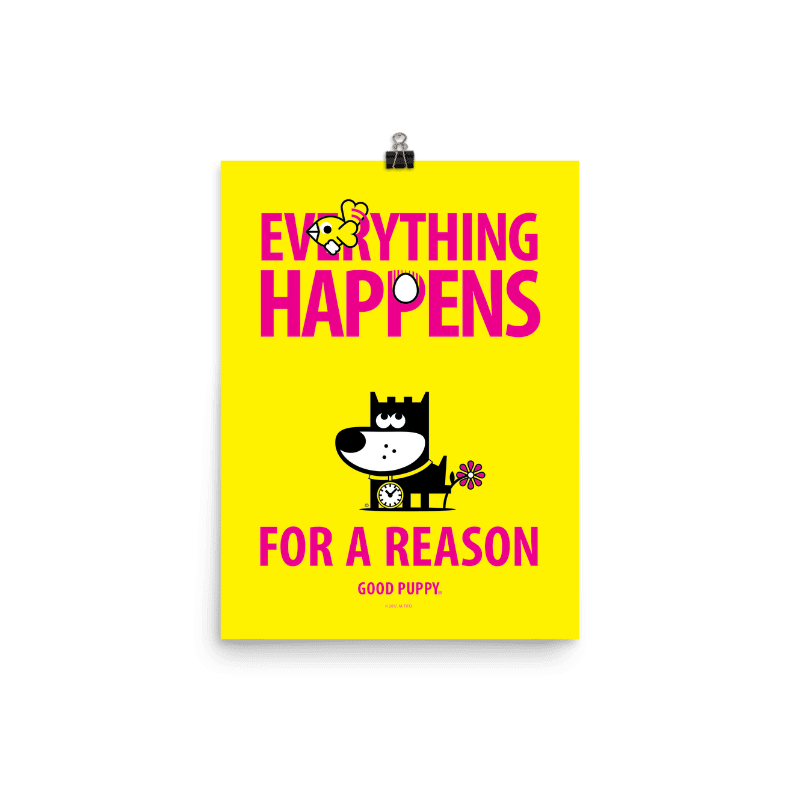 Positive Subliminals . Poster . Everything Happens For A Reason