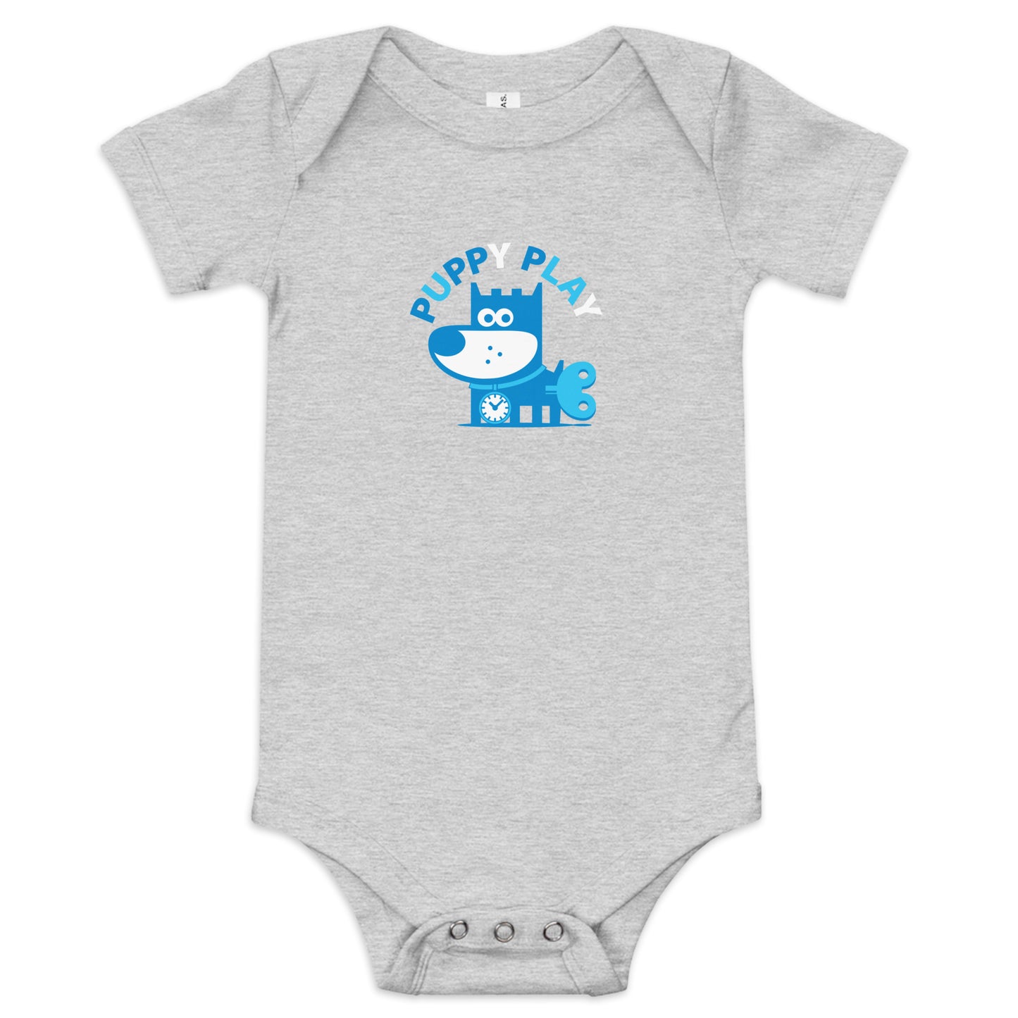 Puppy Play I . Baby Short Sleeve One Piece