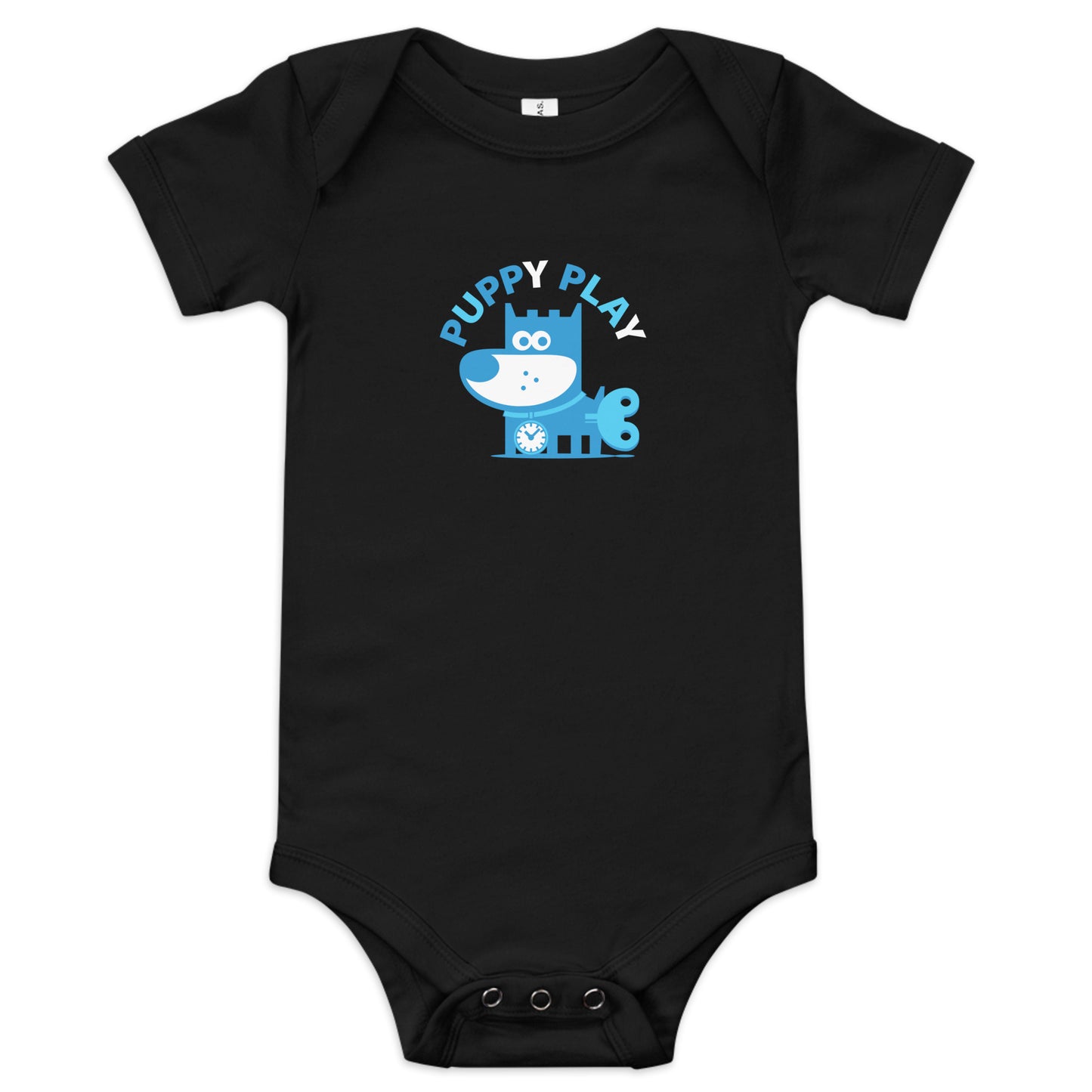 Puppy Play I . Baby Short Sleeve One Piece