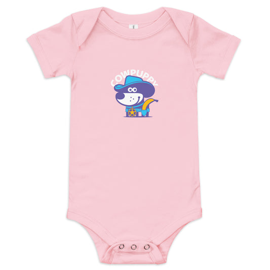 Cow Puppy II . Baby Short Sleeve One Piece