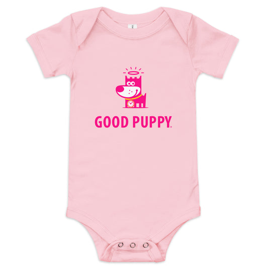 Logo Pink . Baby Short Sleeve One Piece