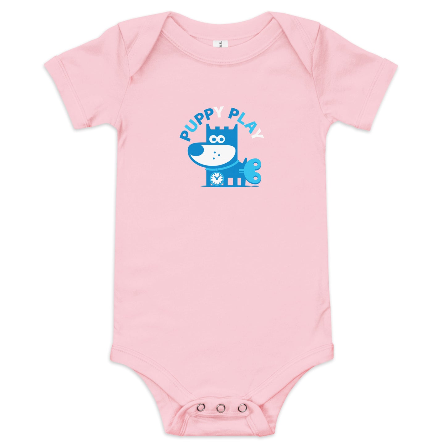 Puppy Play I . Baby Short Sleeve One Piece