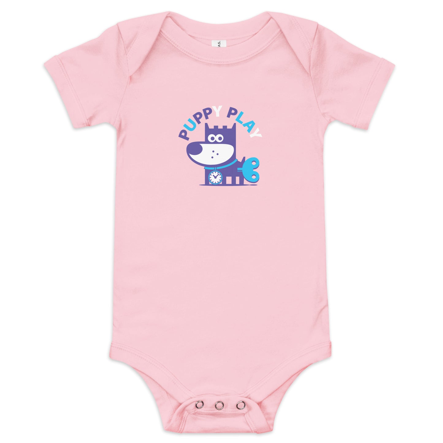 Puppy Play II . Baby Short Sleeve One Piece