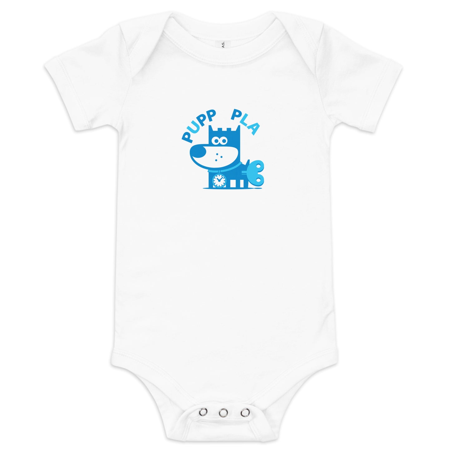 Puppy Play I . Baby Short Sleeve One Piece