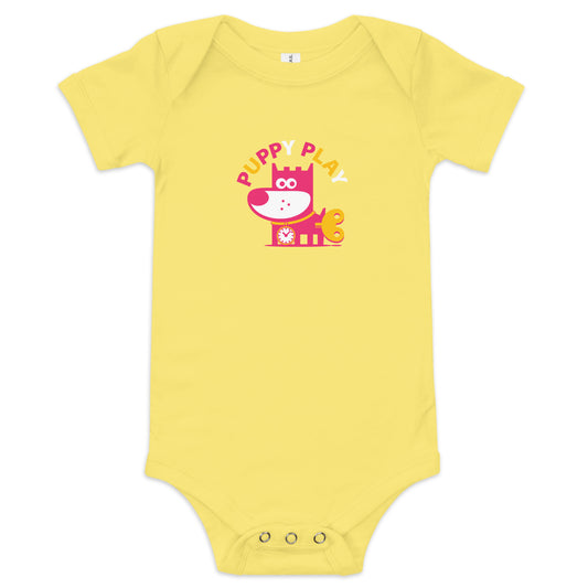 Puppy Play III . Baby Short Sleeve One Piece