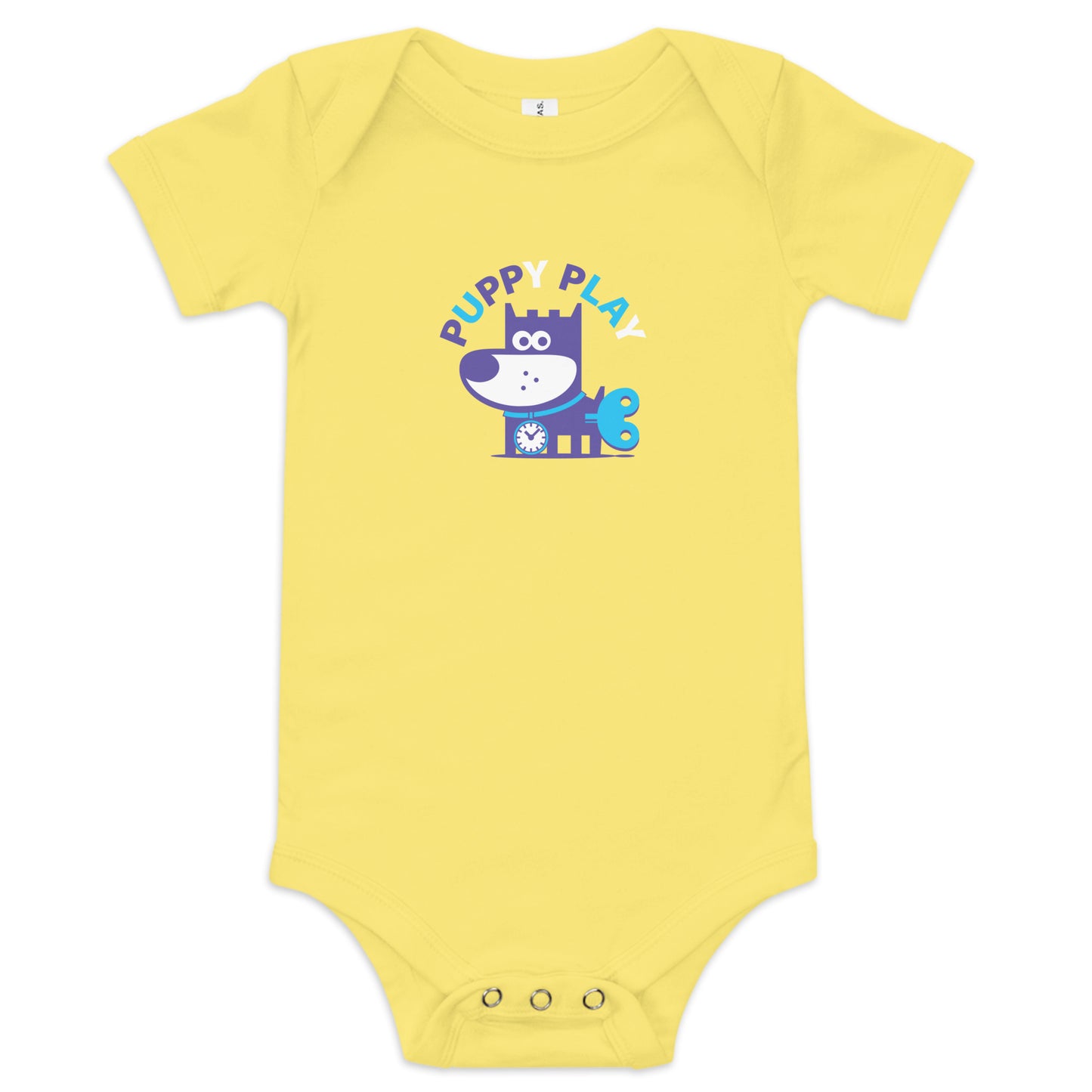 Puppy Play II . Baby Short Sleeve One Piece