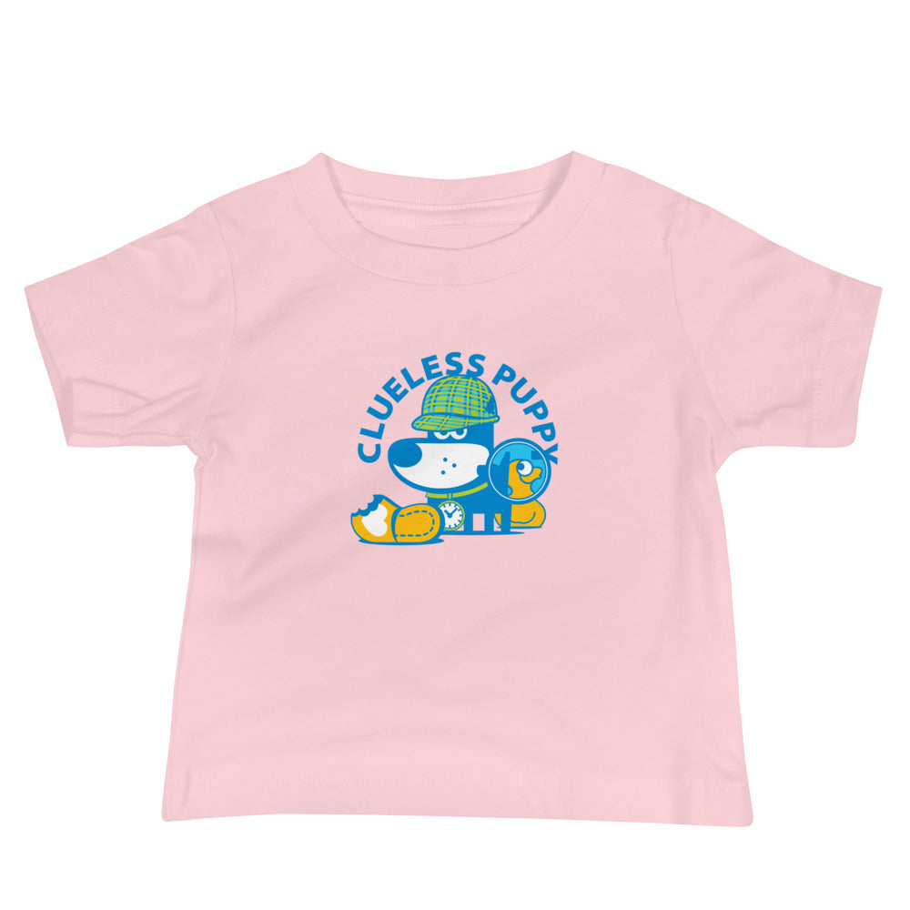 Clueless Puppy I . Baby Jersey Short Sleeve Tee