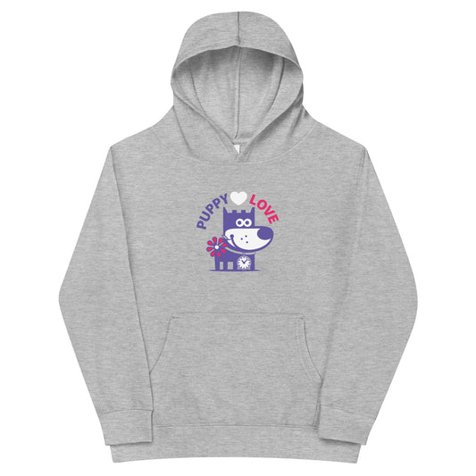 Puppy Love II . Kids Fleece Hoodie