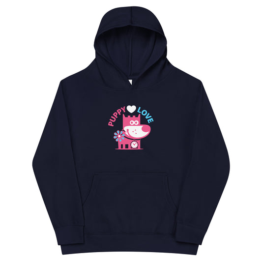 Puppy Love III . Kids Fleece Hoodie