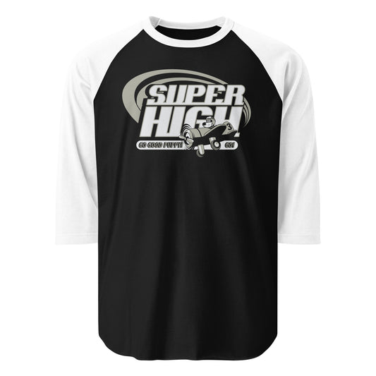 Super High . Gray . 3/4 Sleeve Raglan Shirt