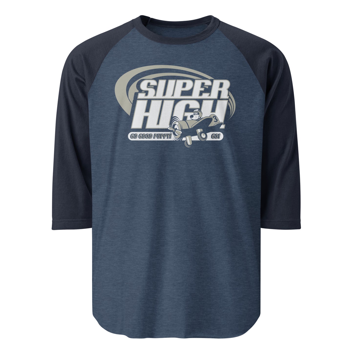 Super High . Gray . 3/4 Sleeve Raglan Shirt